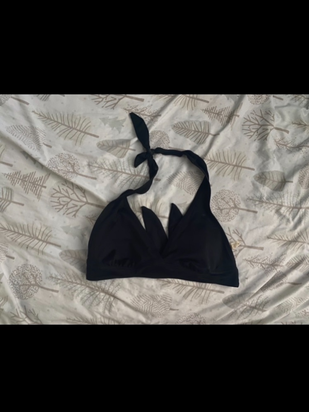 Black Halter Bikini Top